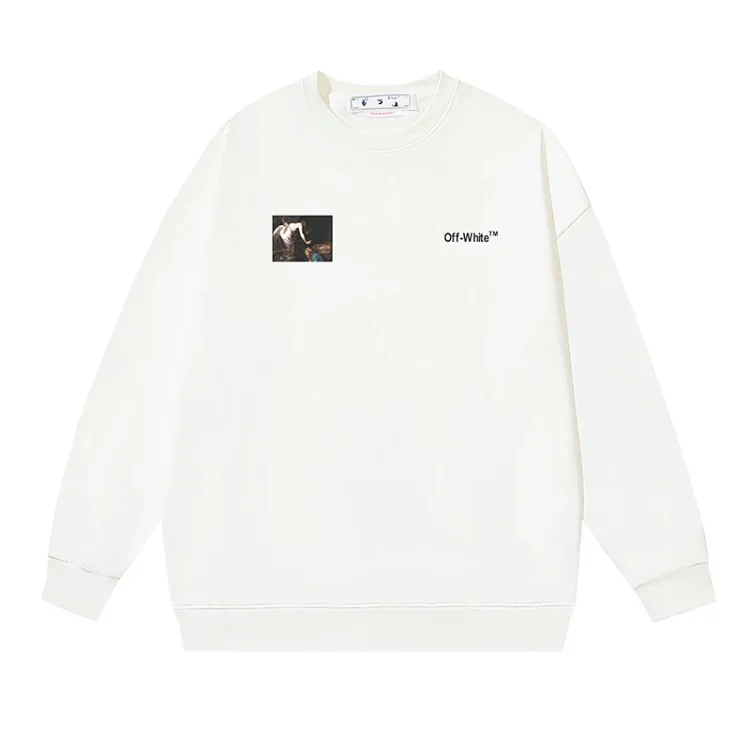 OW arrow oil painting simple printed pullover terry style(pic27) OW arrow oil painting simple printed pullover terry style