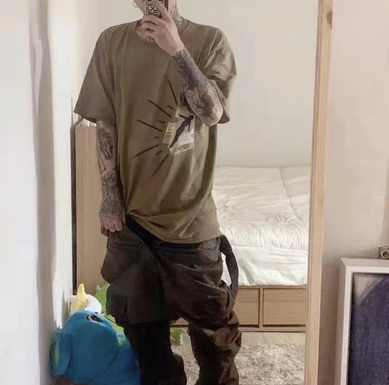 Travis Scott Cactus Jack Astro World Retro Washed Dyeing Letter Print