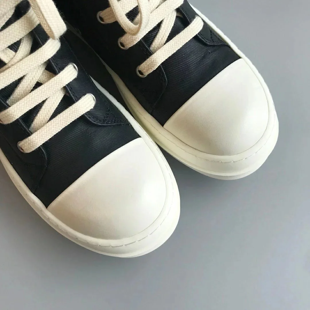 RICK OWENS RO double line DRKSHDW old wax cloth high top large Converse