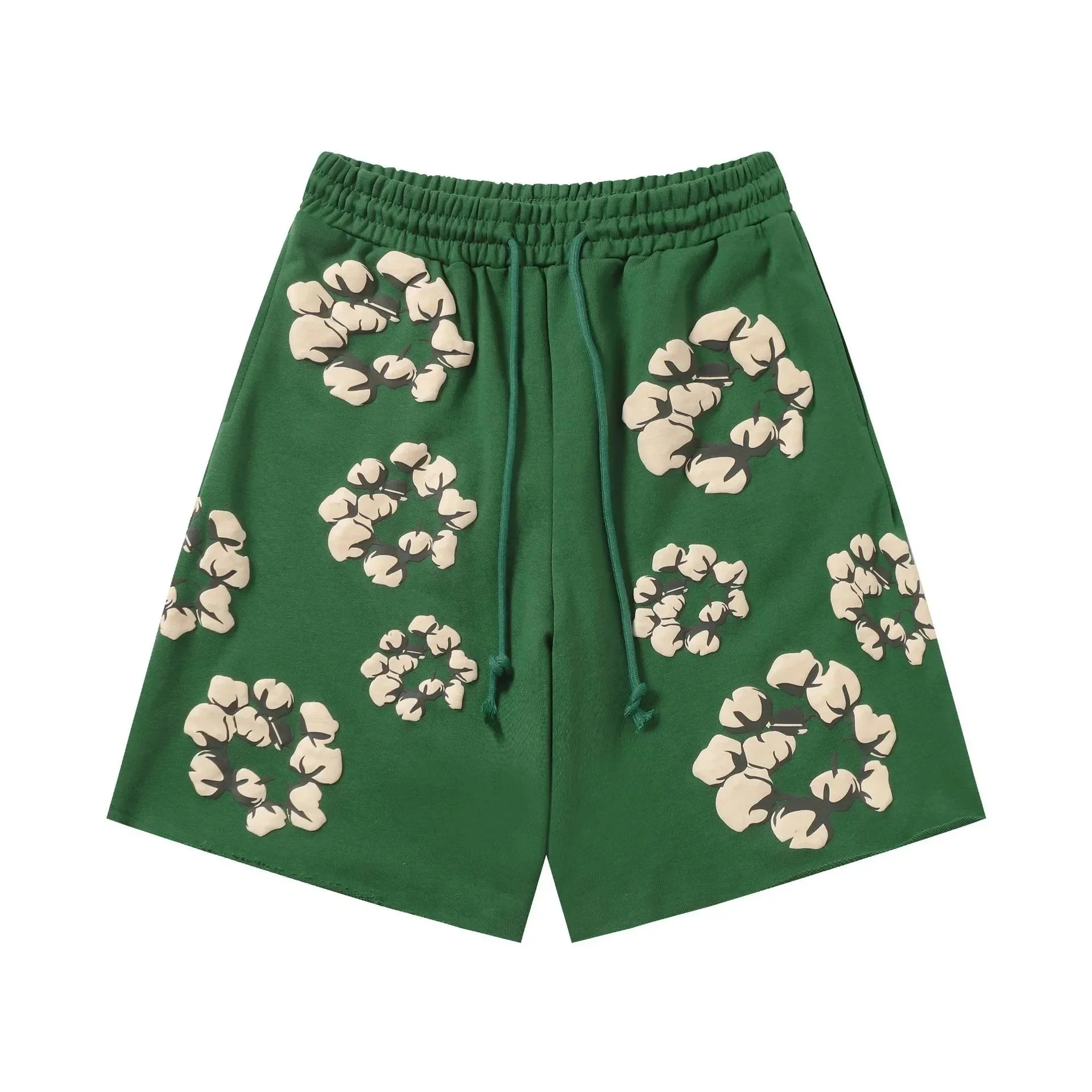 D.T kapok all-over printed short-sleeved loose T-shirt men's and women's shorts suit product image