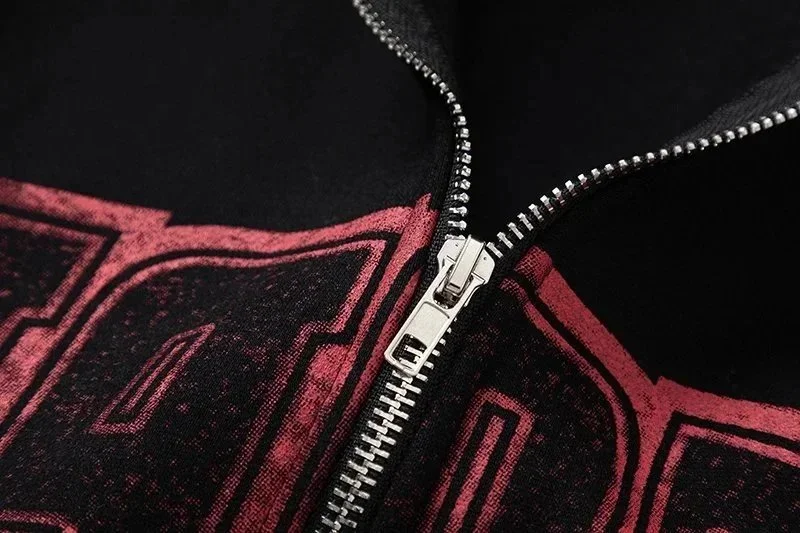 American niche high street brand Travis Scott SS23 UTOPIA limited series reverse letter printed pocket zipper pure cotton 340g cardigan plus velvet hooded sweatshirt
