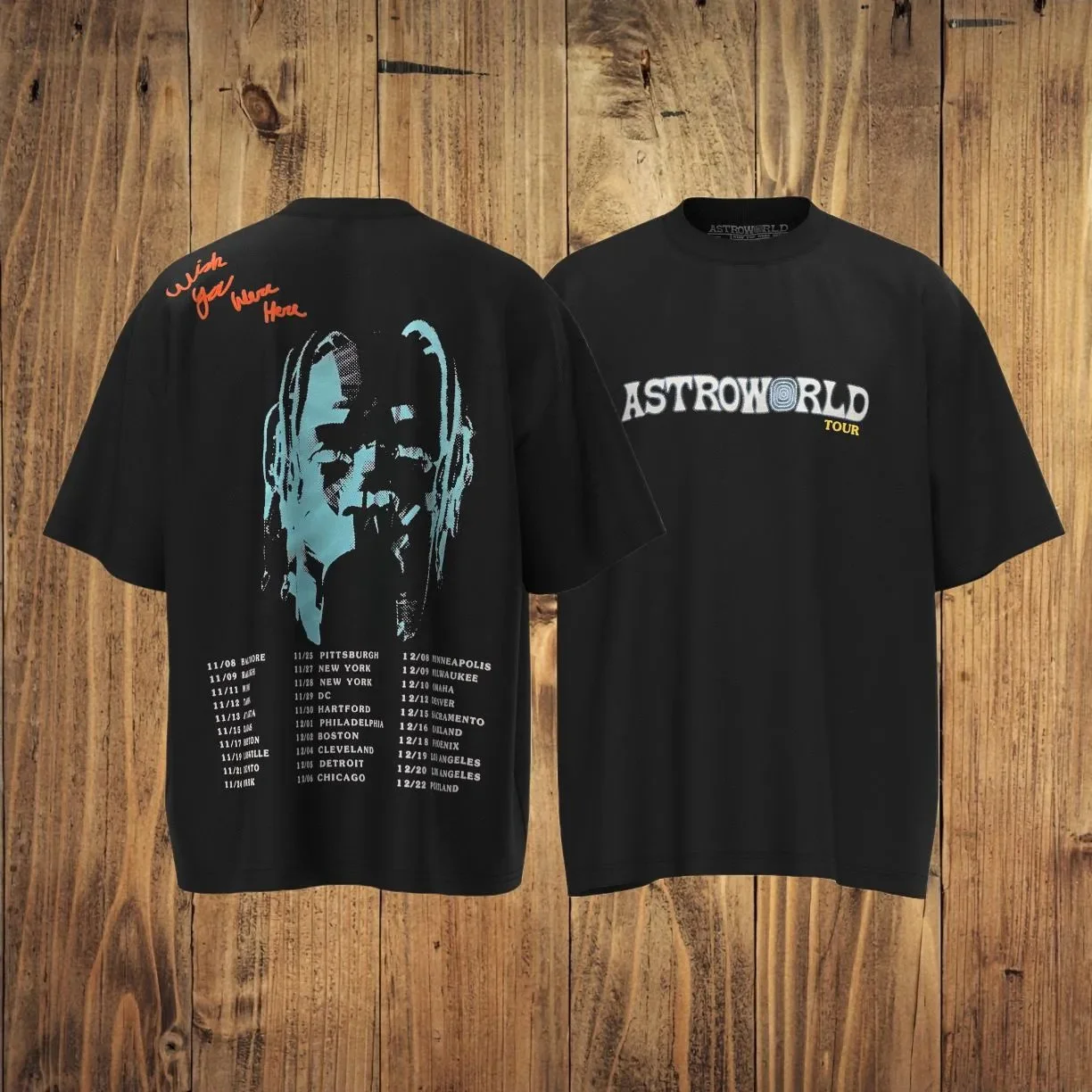 TRAVIS SCOTT American street short-sleeved 24ss new album peripheral VINTAGE niche trendy brand retro T-shirt