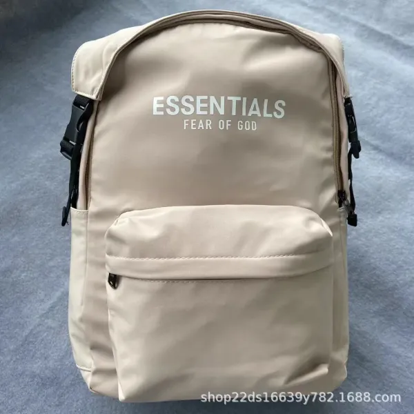 Design 1977 Print Beige Casual Backpack - 15