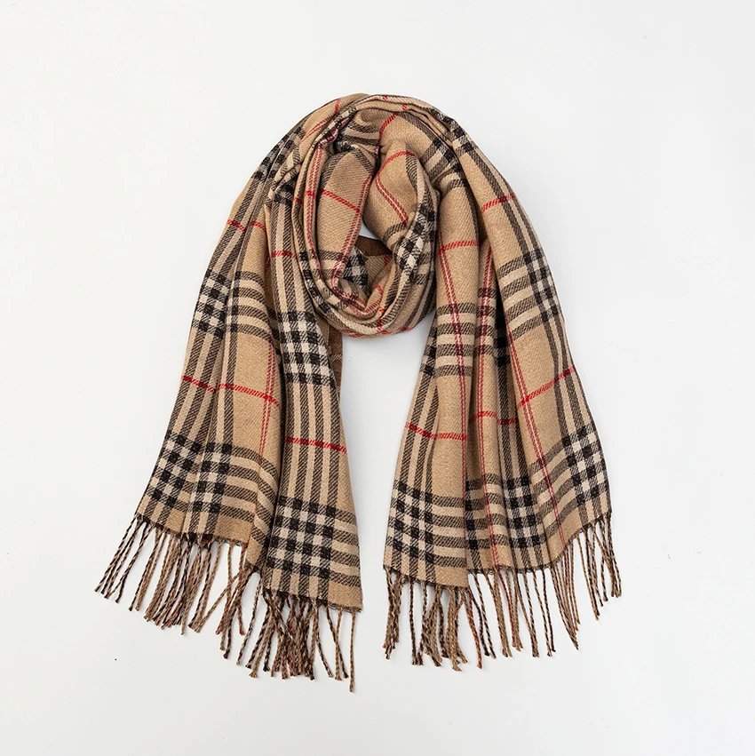 Design Classic Tartan Plaid Brown Scarf Scarves - 6