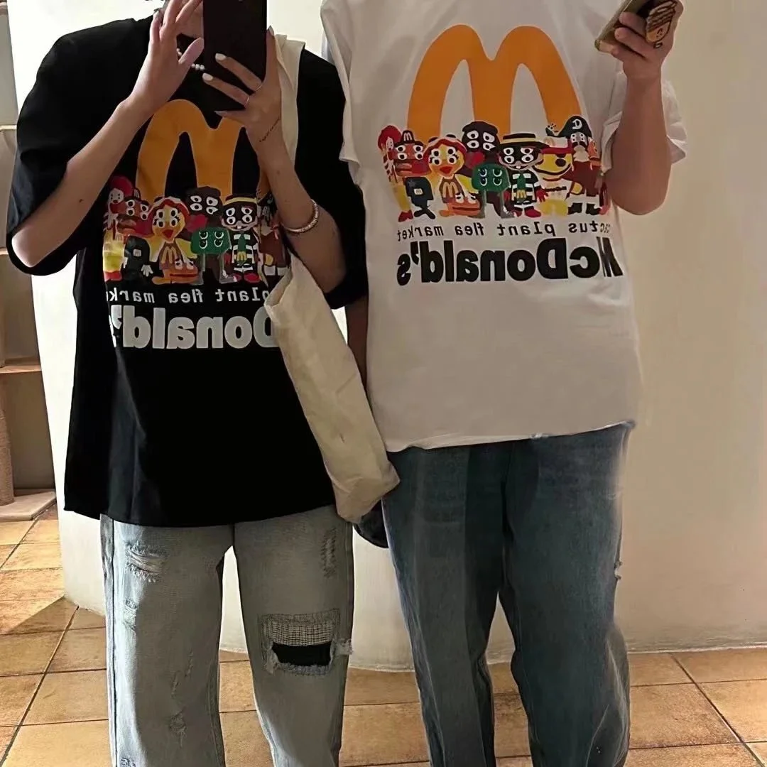 Travis Scott Cactus Jack CPFM McDonalds joint family portrait foam T-shirt short sleeve