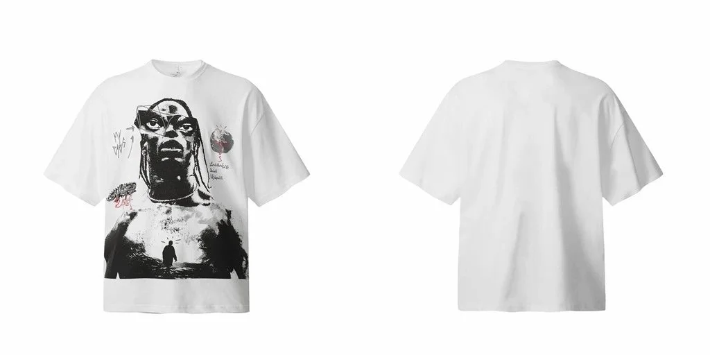 Travis Scott ts Cactus Jack shirt Fujiwara Hiroshi lightning joint TS men's and women's short-sleeved T-shirt