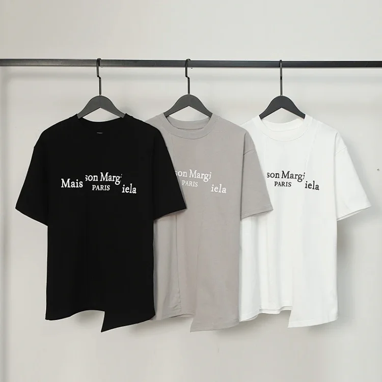 Majia letter embroidery printed short-sleeved T-shirt high street trendy brand for men and women(pic43) Majia letter embroidery printed short-sleeved T-shirt high street trendy brand for men and women