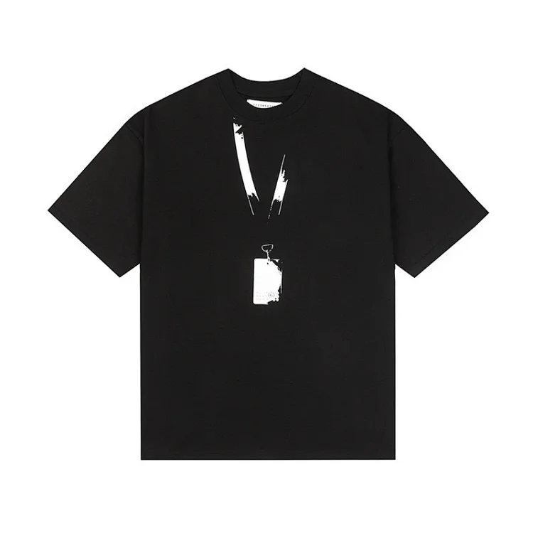 Majia letter embroidery printed short-sleeved T-shirt high street trendy brand for men and women(pic4) Majia letter embroidery printed short-sleeved T-shirt high street trendy brand for men and women