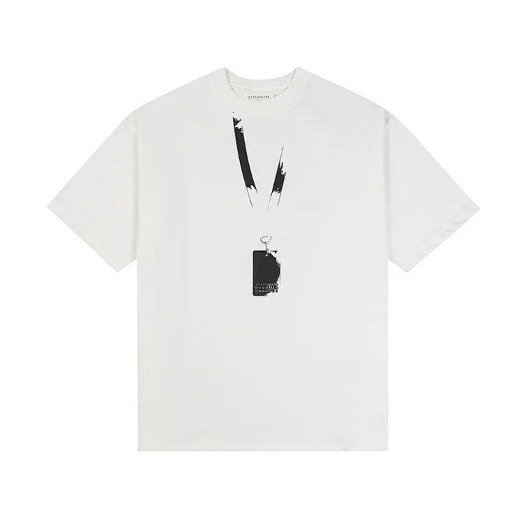 Majia letter embroidery printed short-sleeved T-shirt high street trendy brand for men and women(pic5) Majia letter embroidery printed short-sleeved T-shirt high street trendy brand for men and women