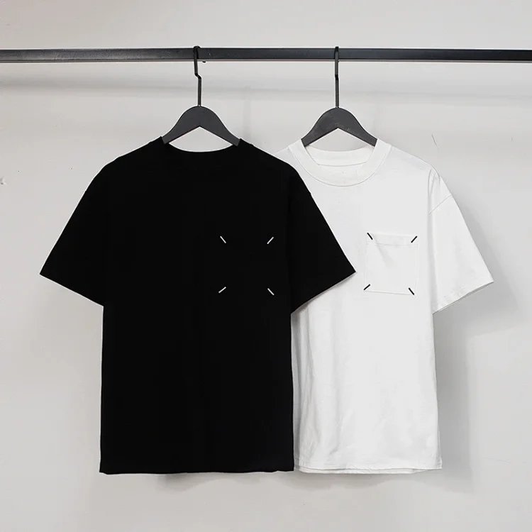Majia letter embroidery printed short-sleeved T-shirt high street trendy brand for men and women(pic42) Majia letter embroidery printed short-sleeved T-shirt high street trendy brand for men and women