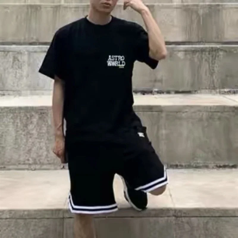 Travis Scott Cactus Jack Astroworld Staff pullover printed short-sleeved T-shirt tee