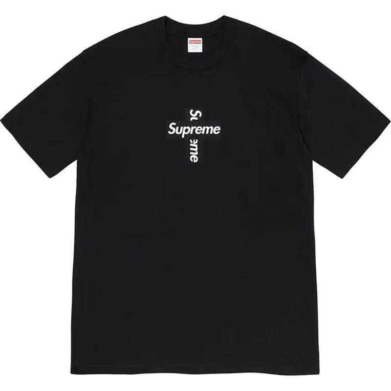 Pure cotton letter short-sleeved tee men's and women's classic printed T-shirts, loose and casual