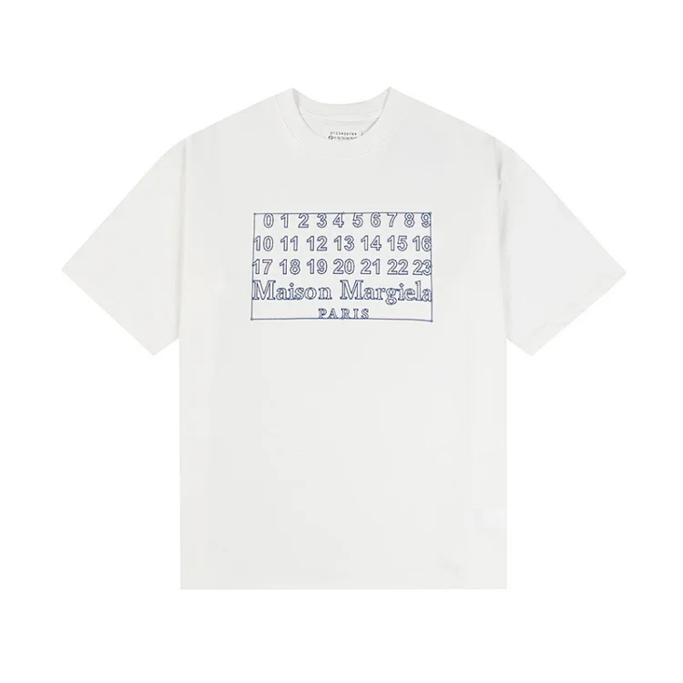 Majia letter embroidery printed short-sleeved T-shirt high street trendy brand for men and women(pic7) Majia letter embroidery printed short-sleeved T-shirt high street trendy brand for men and women