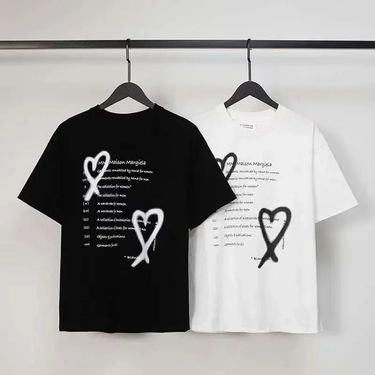 Majia letter embroidery printed short-sleeved T-shirt high street trendy brand for men and women(pic44) Majia letter embroidery printed short-sleeved T-shirt high street trendy brand for men and women