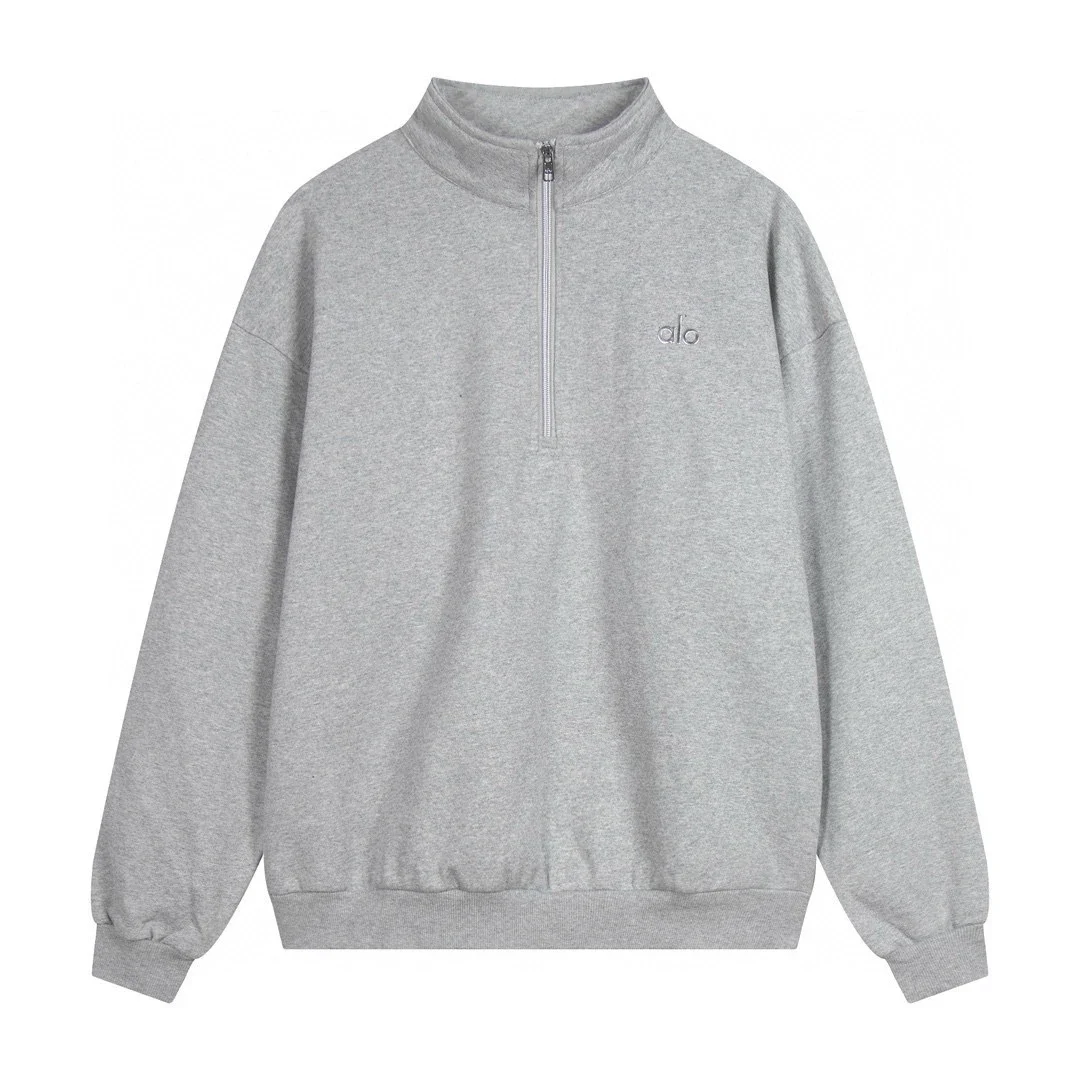 Heavyweight round neck hooded sweatshirt suit loose warm shirt zipper casual jacket for men and women