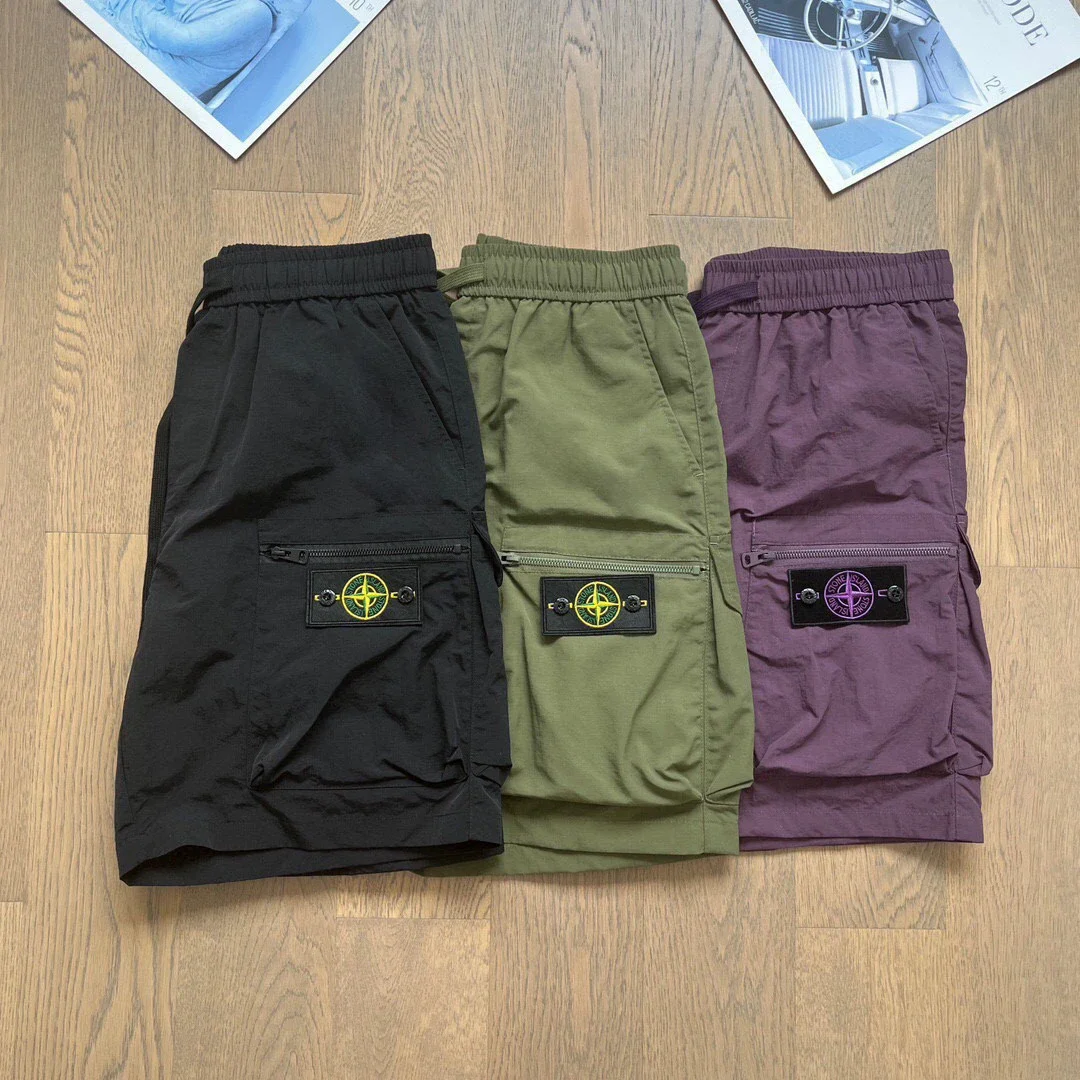 Cargo shorts for men and women functional style large pocket badge quick-drying three-quarter pants product image