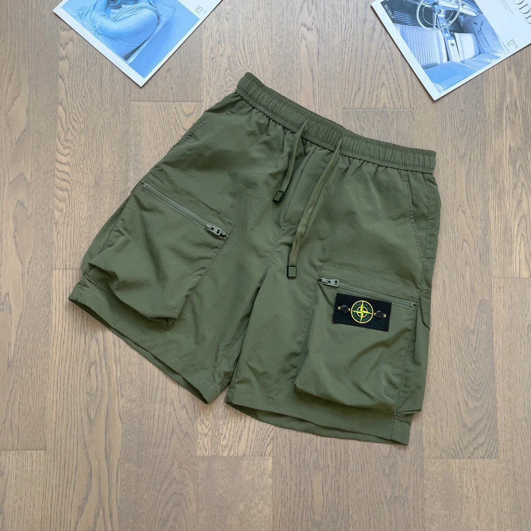 Cargo shorts for men and women functional style large pocket badge quick-drying three-quarter pants product image