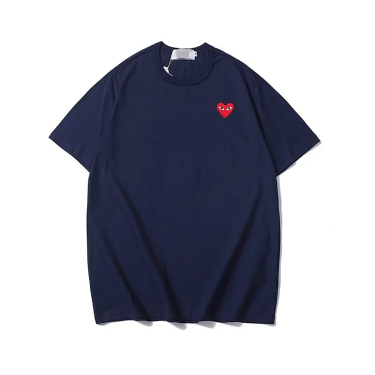plaLove embroidered short-sleeved pure cotton red heart eyes couple T-shirt(pic38) plaLove embroidered short-sleeved pure cotton red heart eyes couple T-shirt