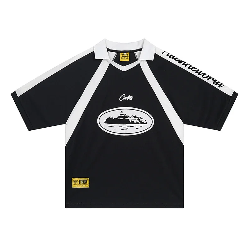 Sports short-sleeved T-shirt football uniform breathable polo shirt couple wear