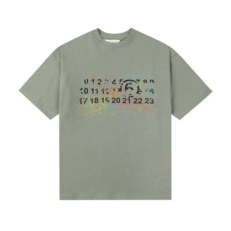 Majia letter embroidery printed short-sleeved T-shirt high street trendy brand for men and women(pic9) Majia letter embroidery printed short-sleeved T-shirt high street trendy brand for men and women