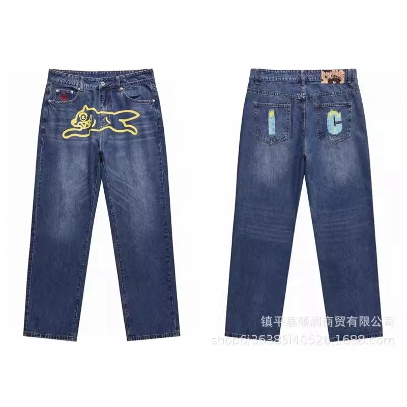 Champion Leopard Embroidery Denim Shorts And Jeans Assorted Colors Streetwear