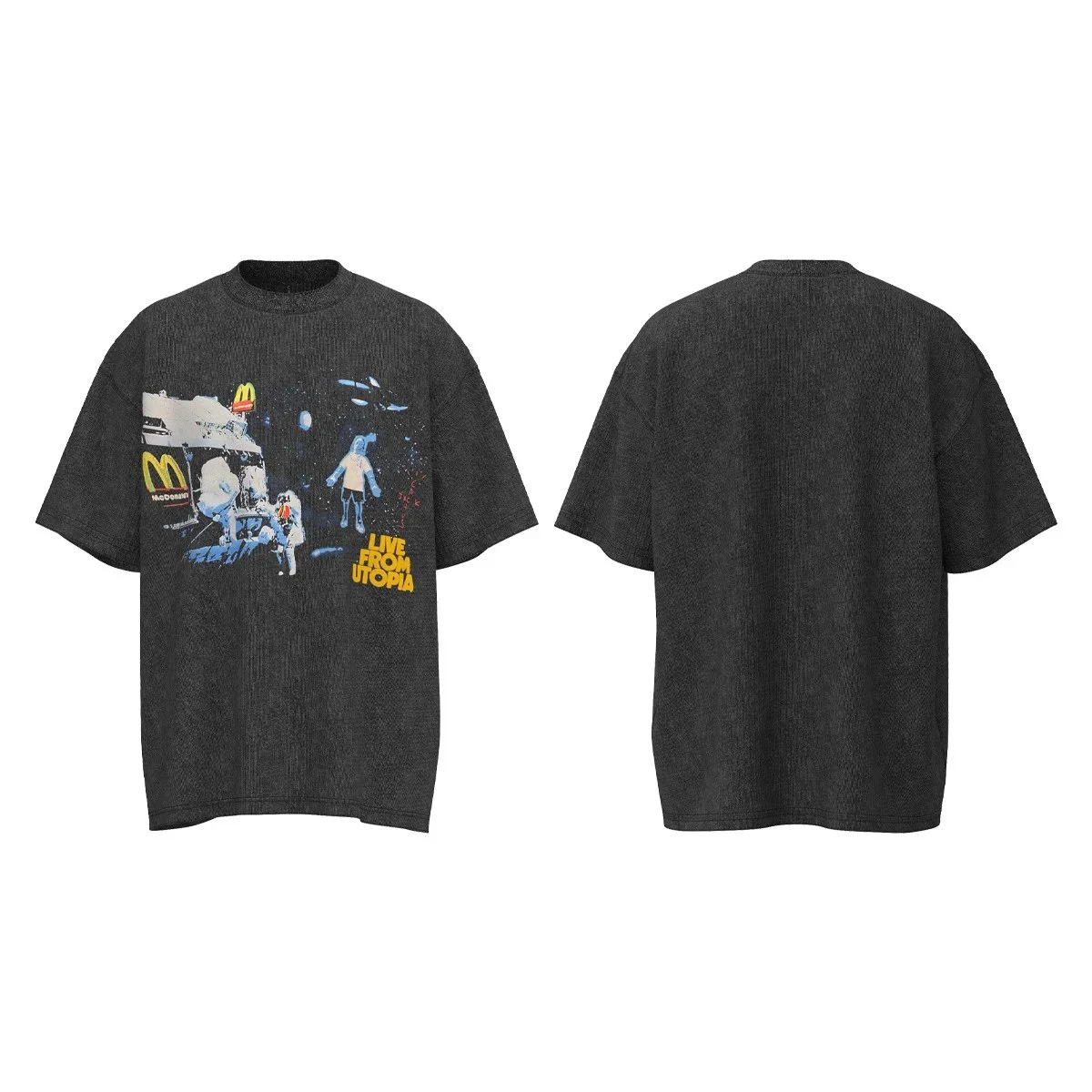 Travis Scott ts Cactus Jack shirt Fujiwara Hiroshi lightning joint TS men's and women's short-sleeved T-shirt