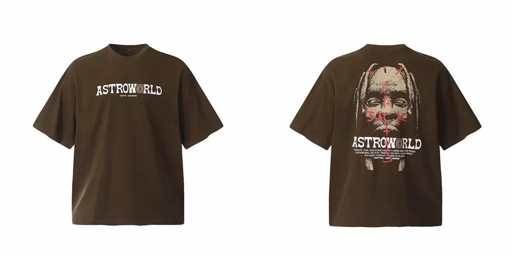 Travis Scott ts Cactus Jack shirt Fujiwara Hiroshi lightning joint TS men's and women's short-sleeved T-shirt