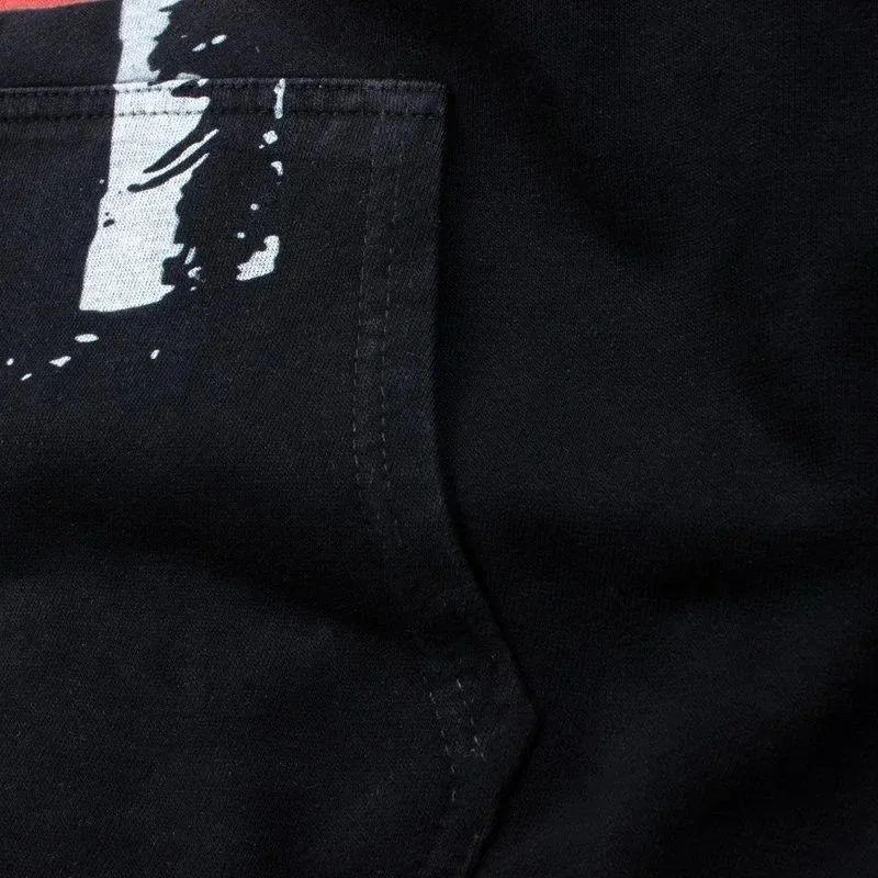 420g heavyweight washed sweatshirt American high street trendy brand travis scott hooded sweatshirt washed spray Ma Liu distressed retro male and female couple autumn Rodeo pure cotton terry