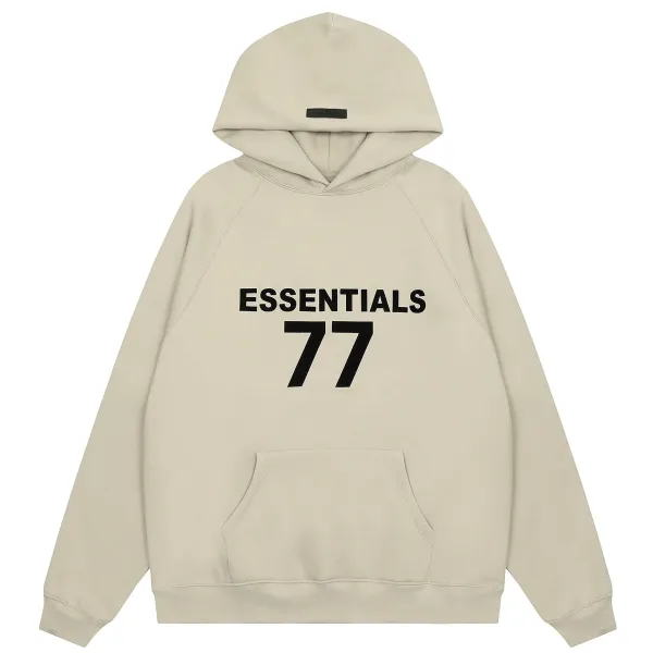 Fear of God Essentials 77 Beige Hoodie - 1