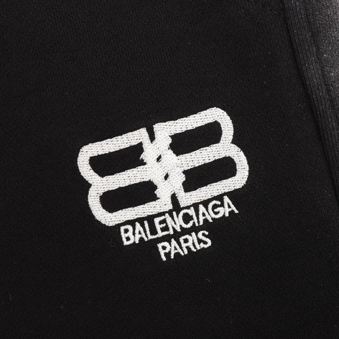 Design Water-Resistant Snap-Closure Embroidered Sweatpants Black - 9