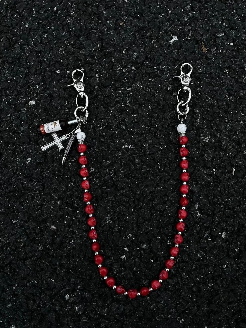 Multi-element trouser chain cross waist chain lobster clasp pendant jeans chain