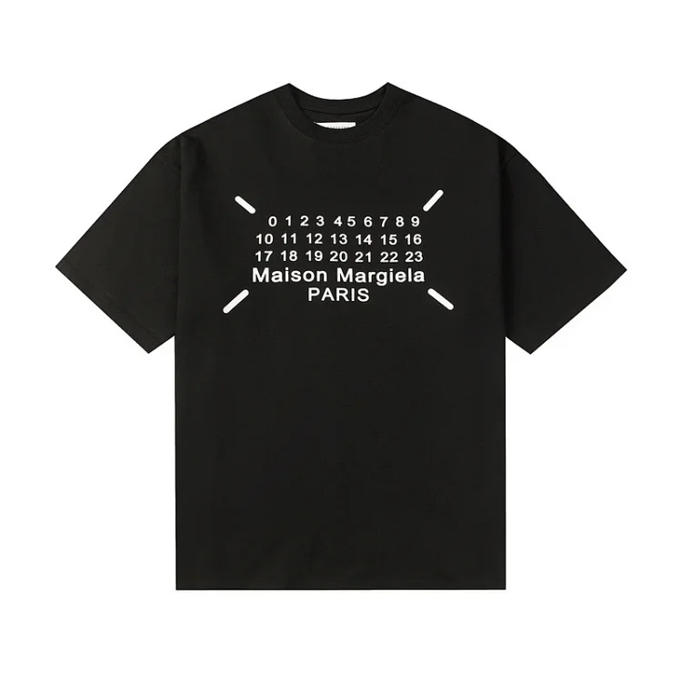 Majia letter embroidery printed short-sleeved T-shirt high street trendy brand for men and women(pic2) Majia letter embroidery printed short-sleeved T-shirt high street trendy brand for men and women