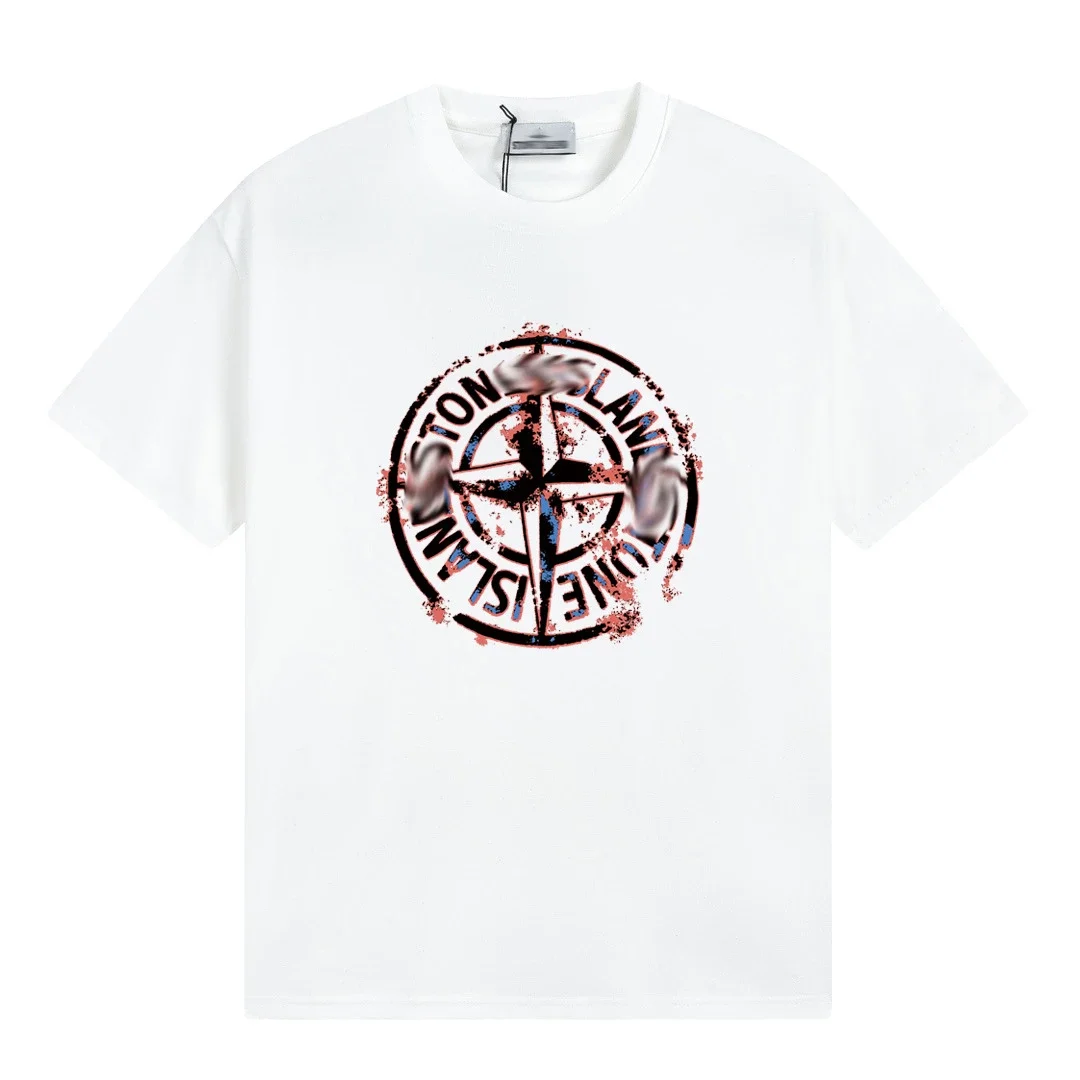 Shitongdao casual short-sleeved T-shirt printed loose round neck same style for men and women