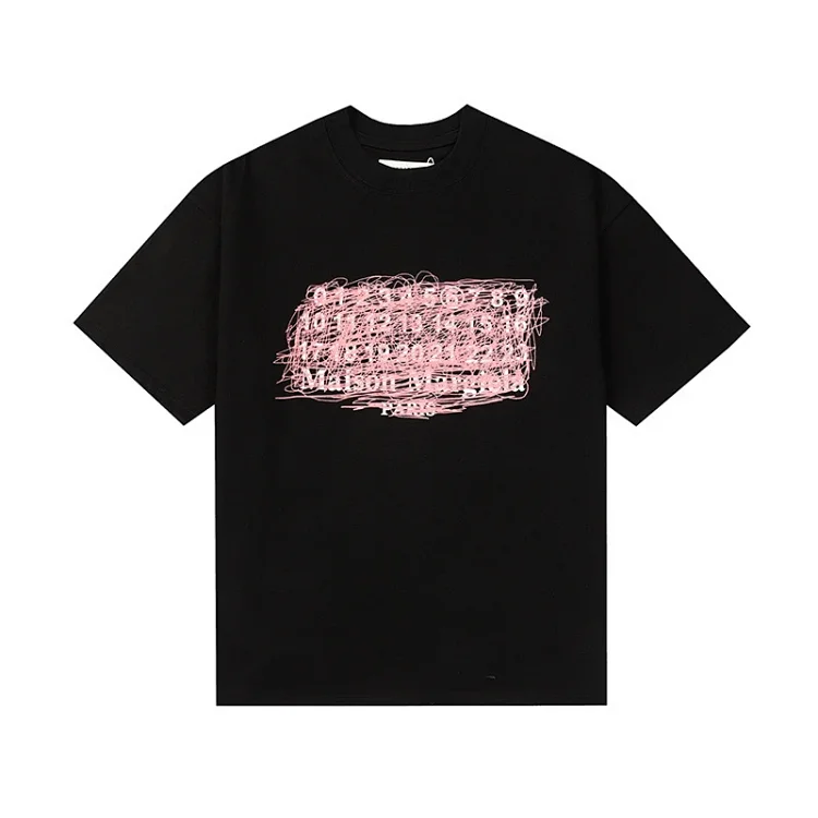 Majia letter embroidery printed short-sleeved T-shirt high street trendy brand for men and women(pic12) Majia letter embroidery printed short-sleeved T-shirt high street trendy brand for men and women