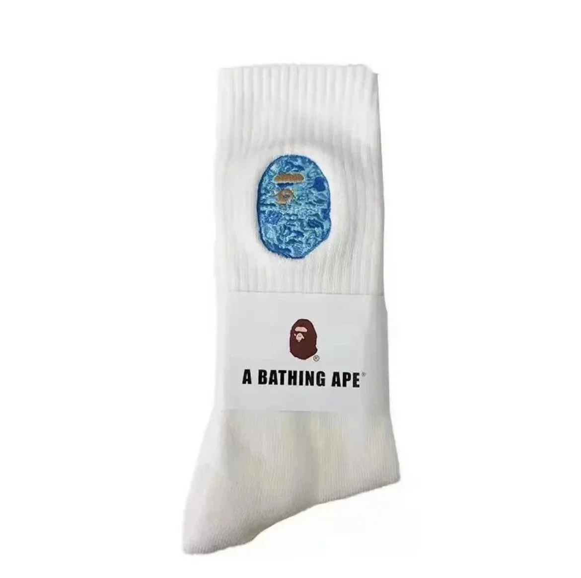 Towel socks Japanese trendy socks high-tube cotton socks sweat-absorbent white socks solid color mid-tube thickened casual socks for men and women