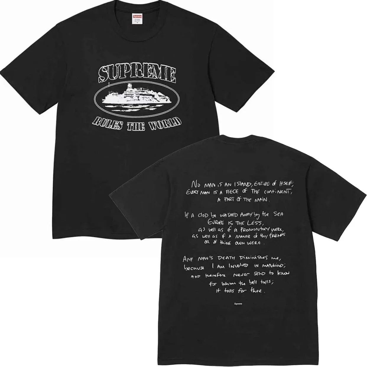 Pure cotton letter short-sleeved tee men's and women's classic printed T-shirts, loose and casual