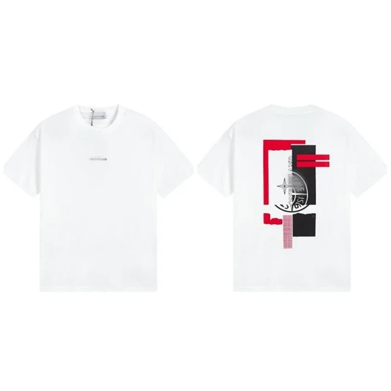 Shitongdao casual short-sleeved T-shirt printed loose round neck same style for men and women