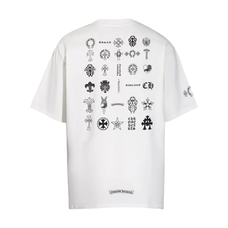 CH summer European and American street hip-hop short-sleeved series for men and women