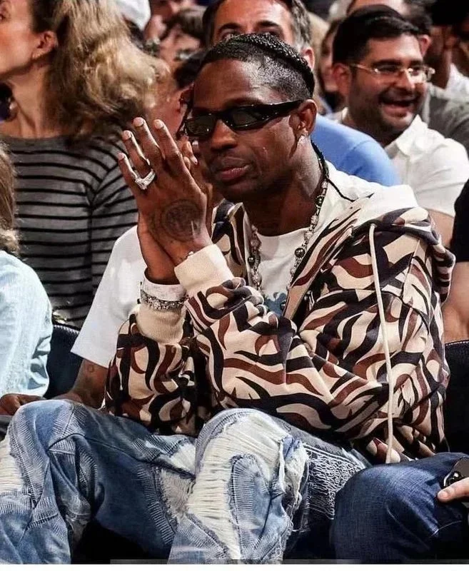 Velvet zipper sweatshirt European and American high street fashion brand hip-hop street ins star travis scott same style thorns all over print pure cotton fleece cardigan sweatshirt zipper h