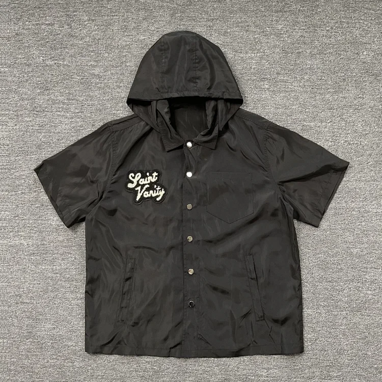 Saint letter towel embroidered hooded short-sleeved shirt casual shorts suit(pic16) Saint letter towel embroidered hooded short-sleeved shirt casual shorts suit