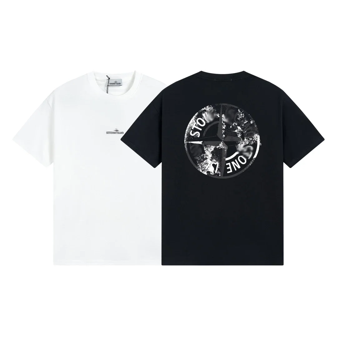 Shitongdao casual short-sleeved T-shirt printed loose round neck same style for men and women