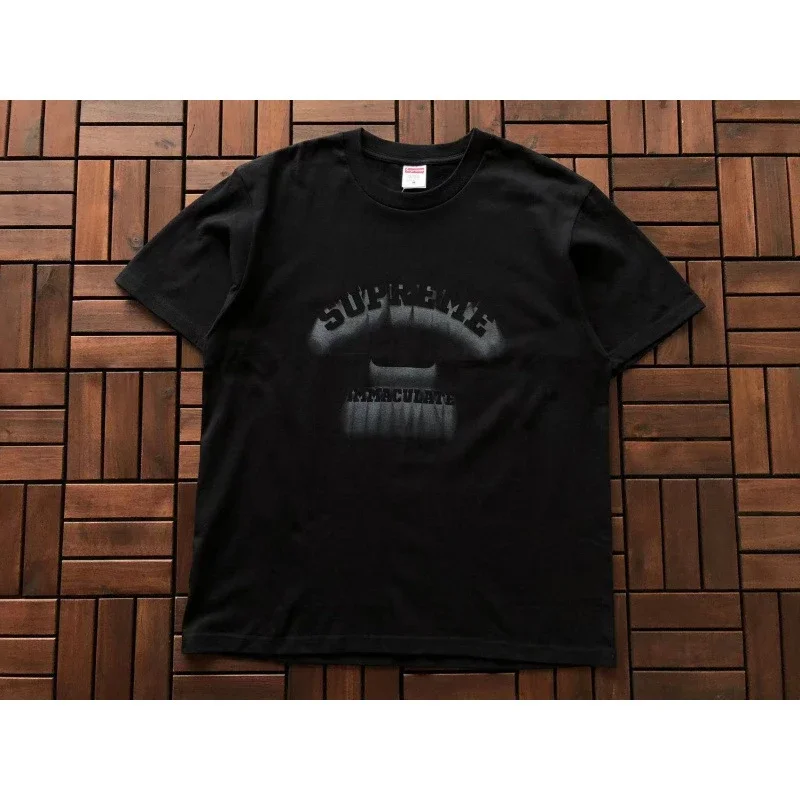 SUP letter print BOX high version short-sleeved T-shirt for men and women
