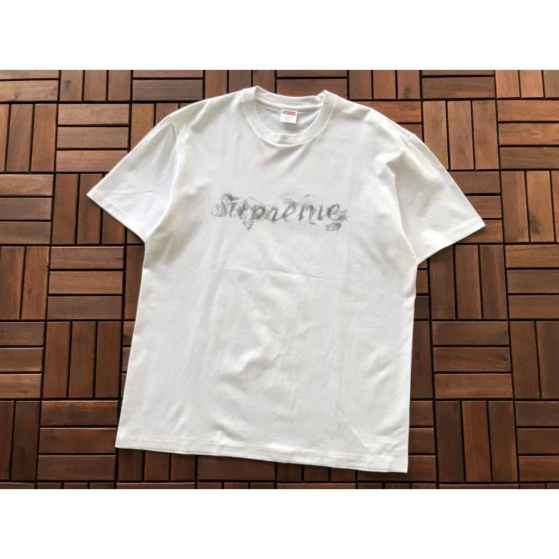 SUP letter print BOX high version short-sleeved T-shirt for men and women