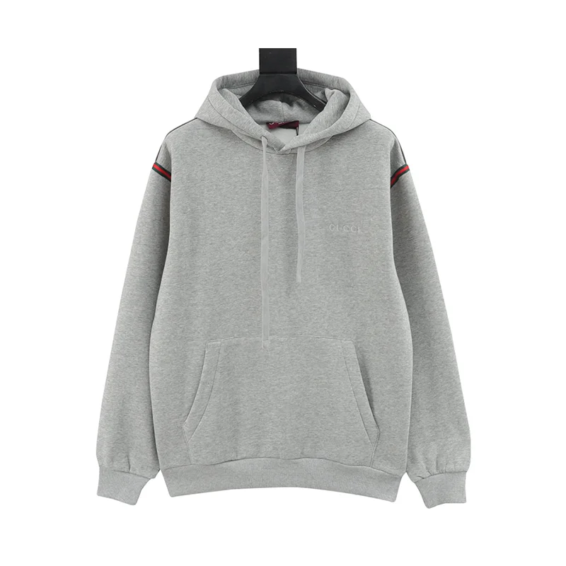G Home gray webbing suit hooded sweatshirt for men and women