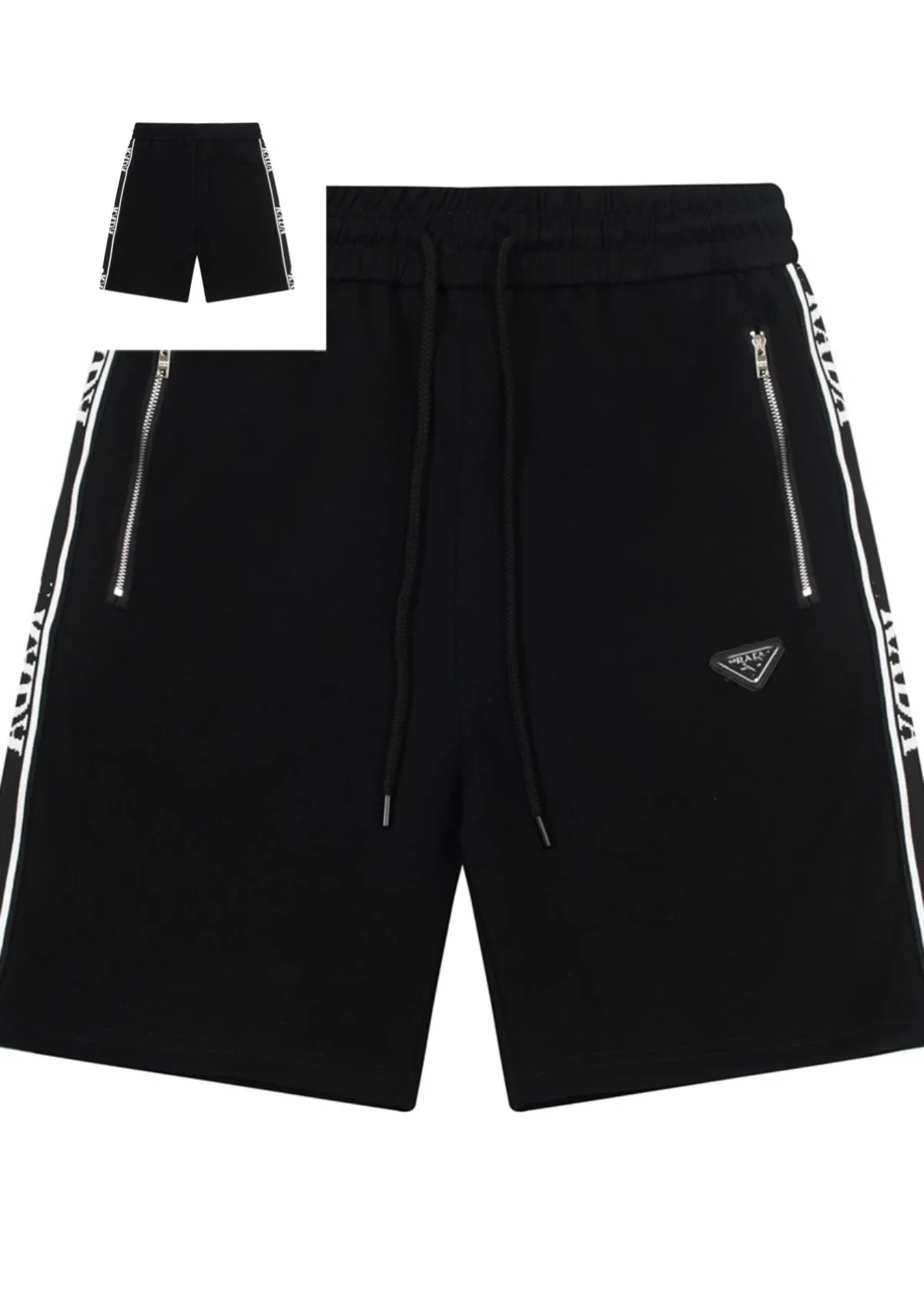 Metal triangle logo series style P short-sleeved T-shirts for men and women