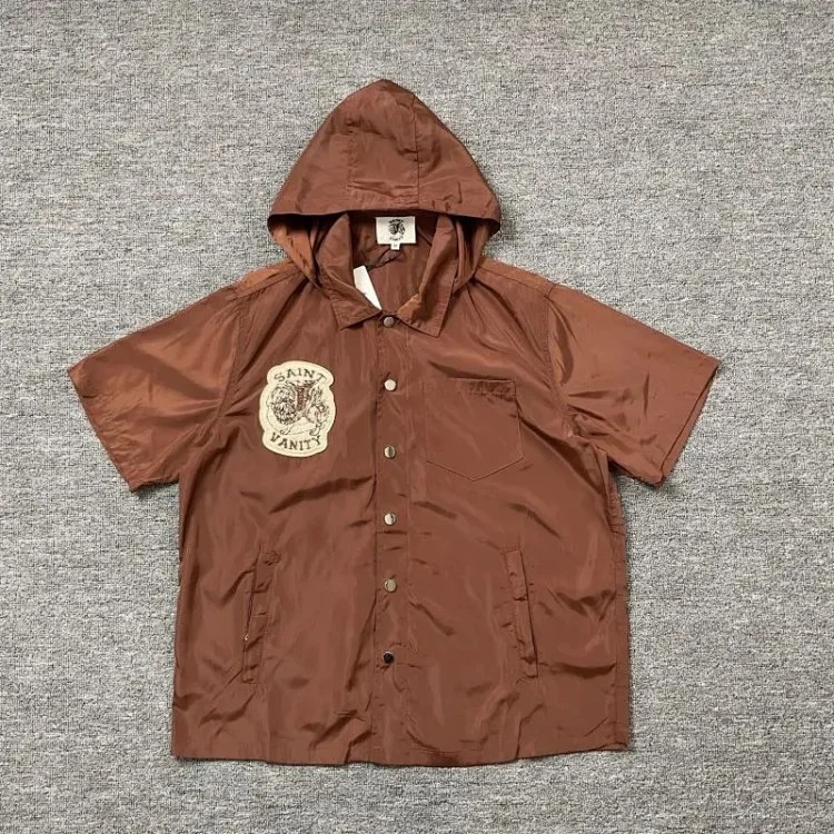 Saint letter towel embroidered hooded short-sleeved shirt casual shorts suit(pic3) Saint letter towel embroidered hooded short-sleeved shirt casual shorts suit