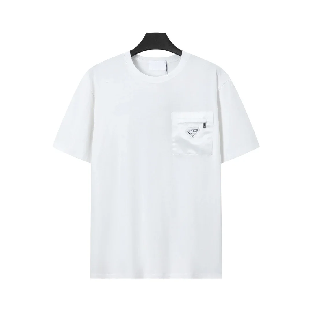 Metal triangle logo series style P short-sleeved T-shirts for men and women
