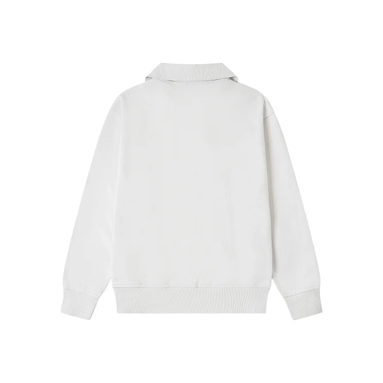 Straight fit loose fit half zip stand collar sweatshirt(pic4) Straight fit loose fit half zip stand collar sweatshirt