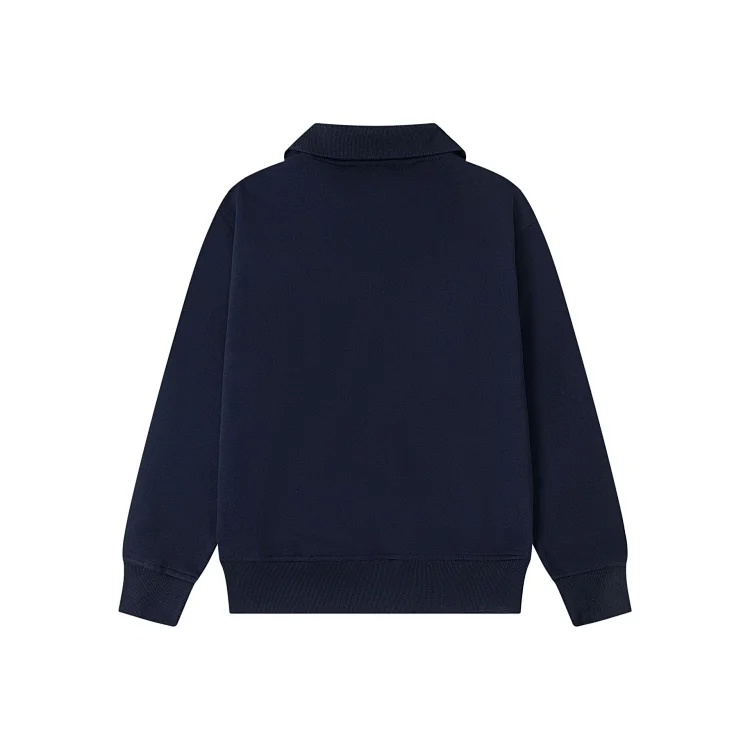Straight fit loose fit half zip stand collar sweatshirt(pic5) Straight fit loose fit half zip stand collar sweatshirt