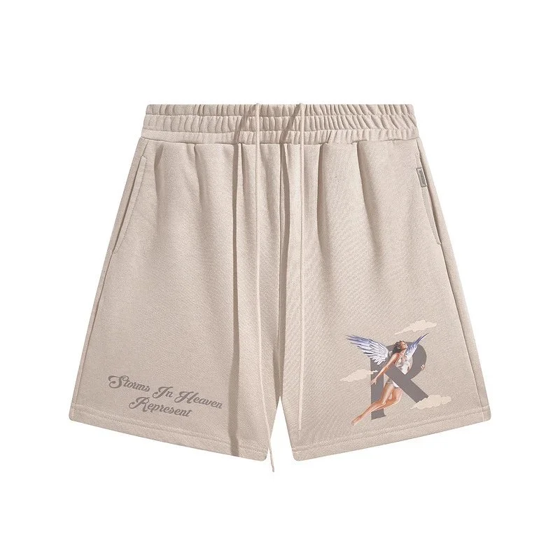 Angel Print Casual Sports Shorts Round Neck Short Sleeve T-Shirt product image
